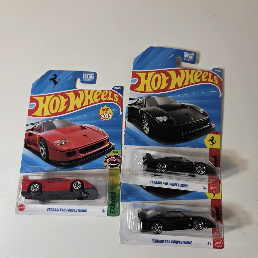 Hot Wheels Ferrari‎ F40 Competizione 3 Cars